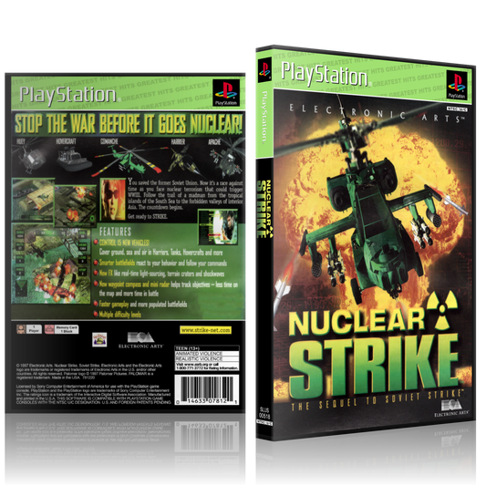 PS1 Case - NO GAME - Nuclear Strike - Greatest Hits