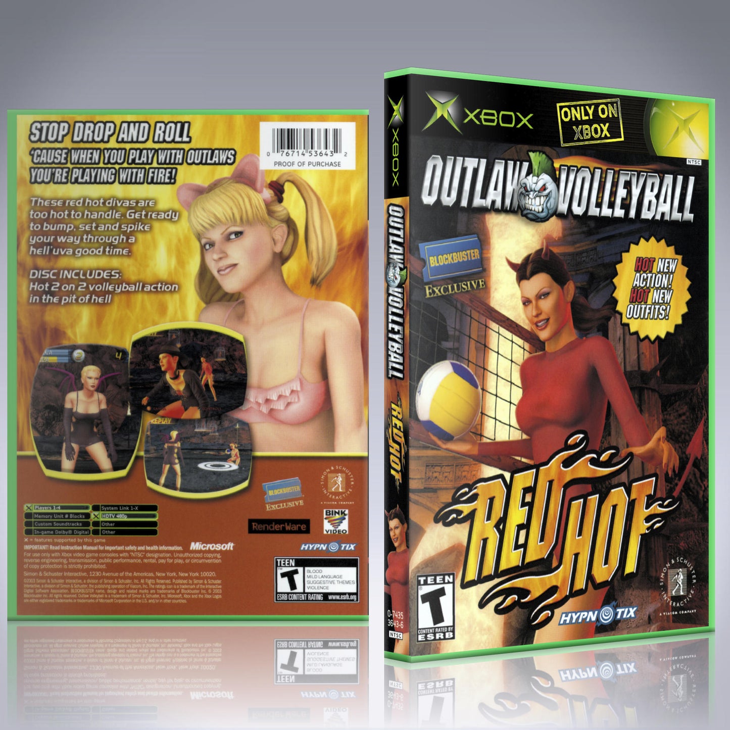 Xbox Case - NO GAME - Outlaw Volleyball - Red Hot