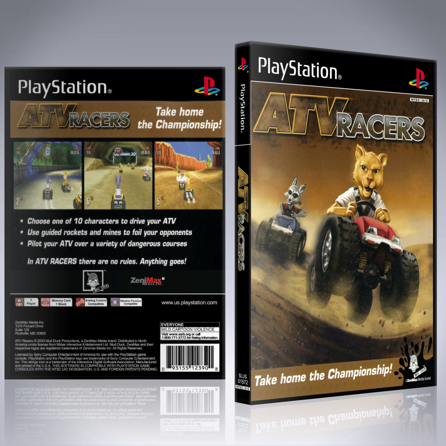 PS1 Case - NO GAME - ATV Racers