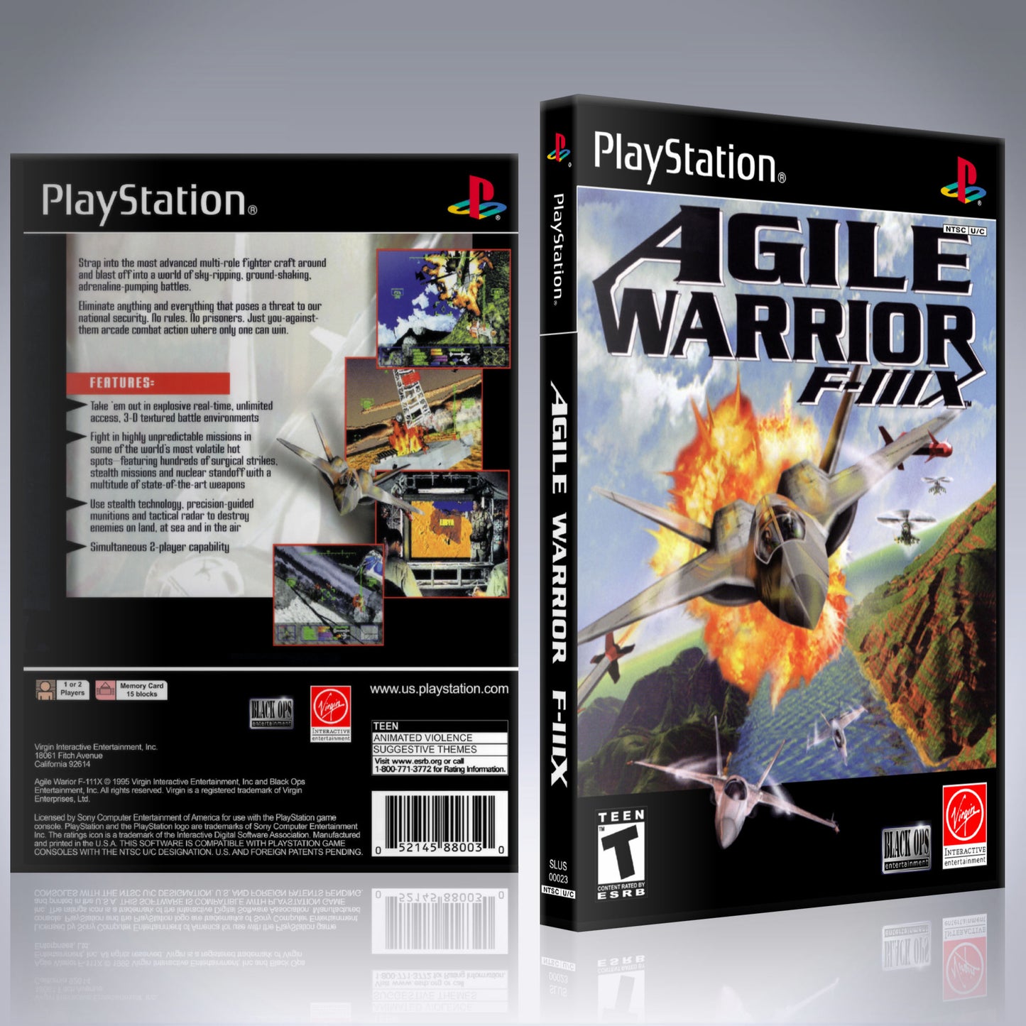 PS1 Case - NO GAME - Agile Warrior F-IIIX