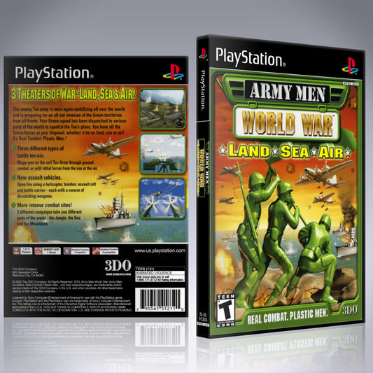 PS1 Case - NO GAME - Army Men - World War - Land Sea Air