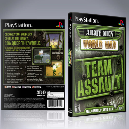PS1 Case - NO GAME - Army Men - World War - Team Assault