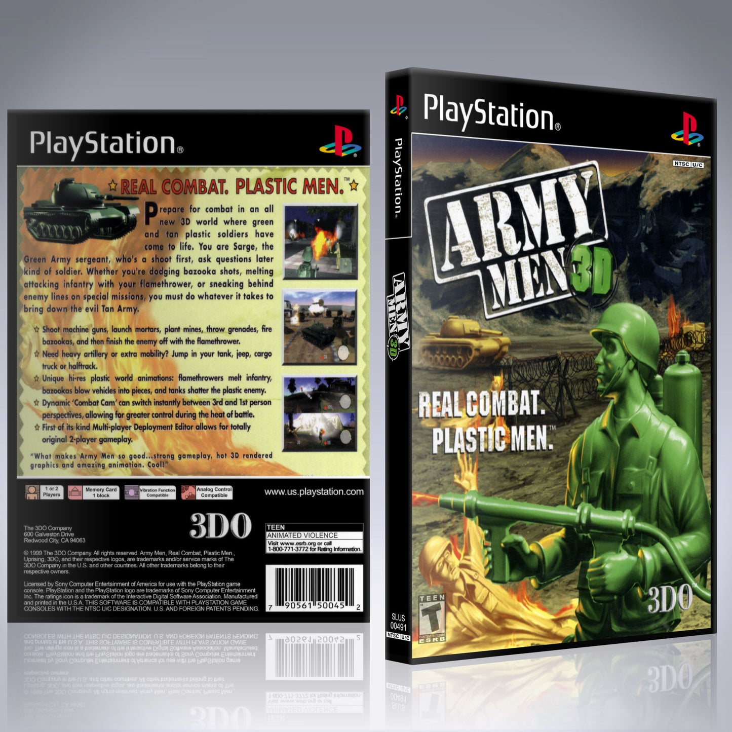 PS1 Case - NO GAME - Army Men 3D