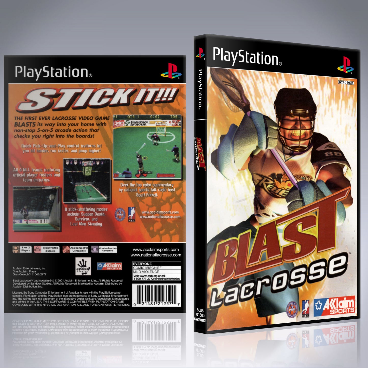 PS1 Case - NO GAME - Blast Lacrosse