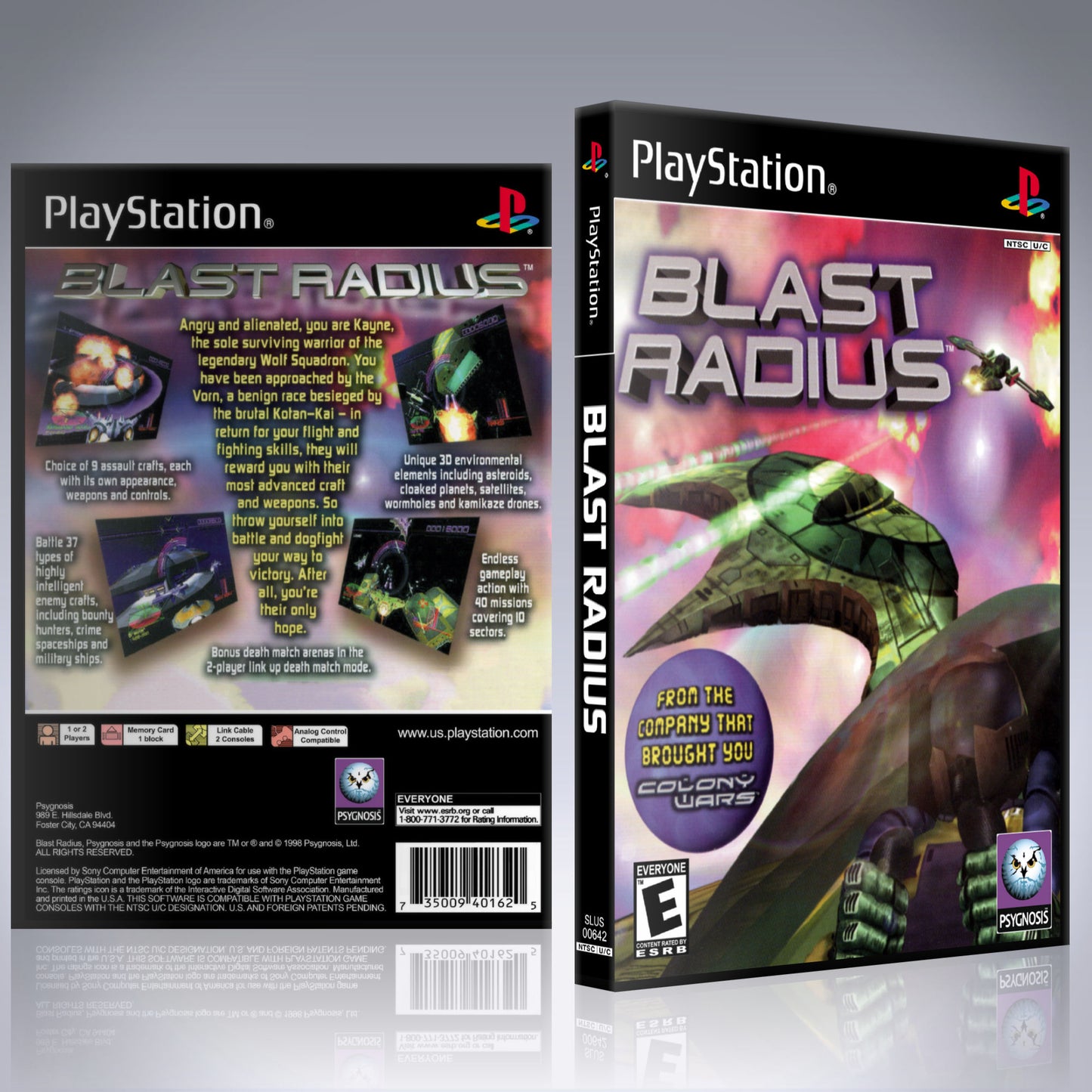 PS1 Case - NO GAME - Blast Radius