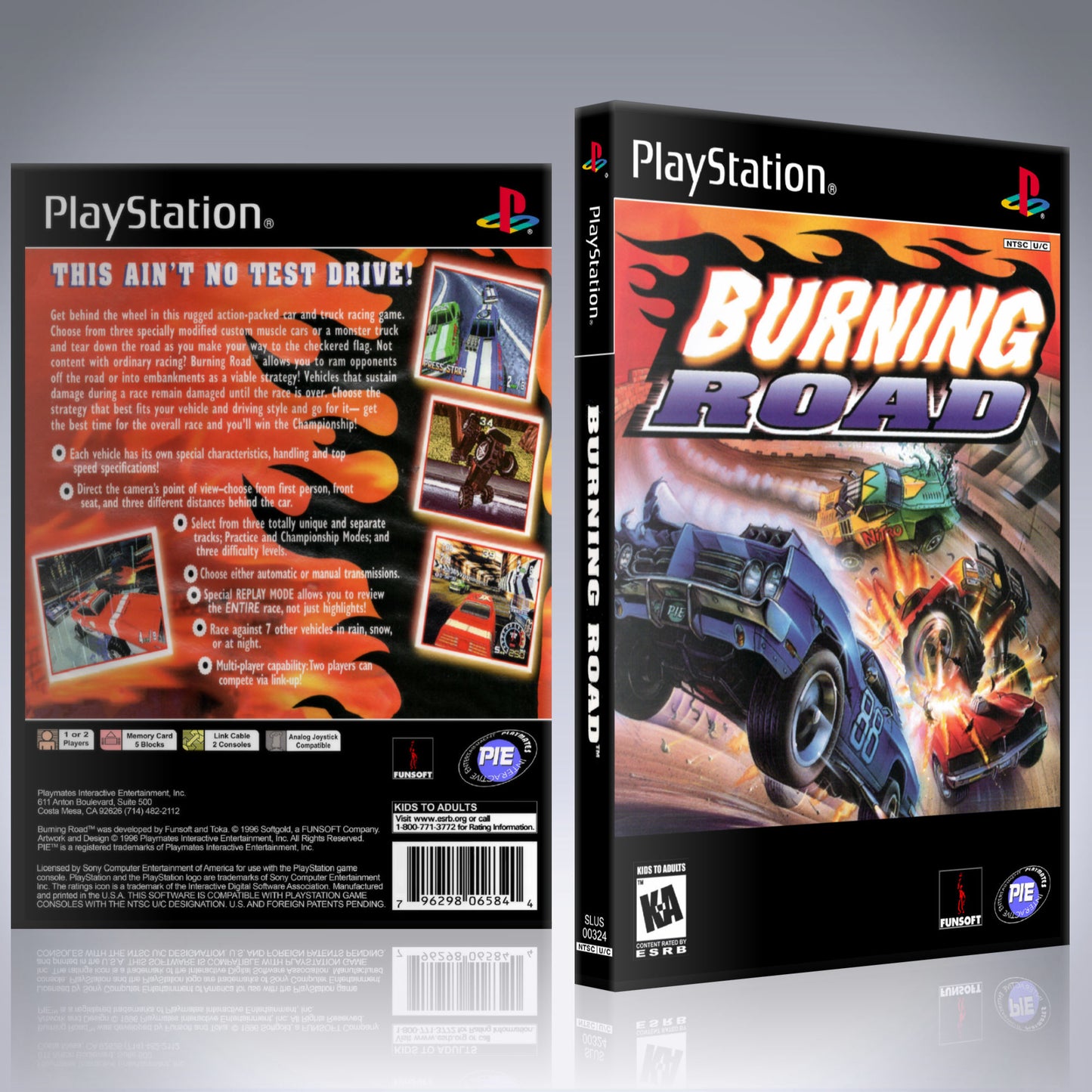 PS1 Case - NO GAME - Burning Road