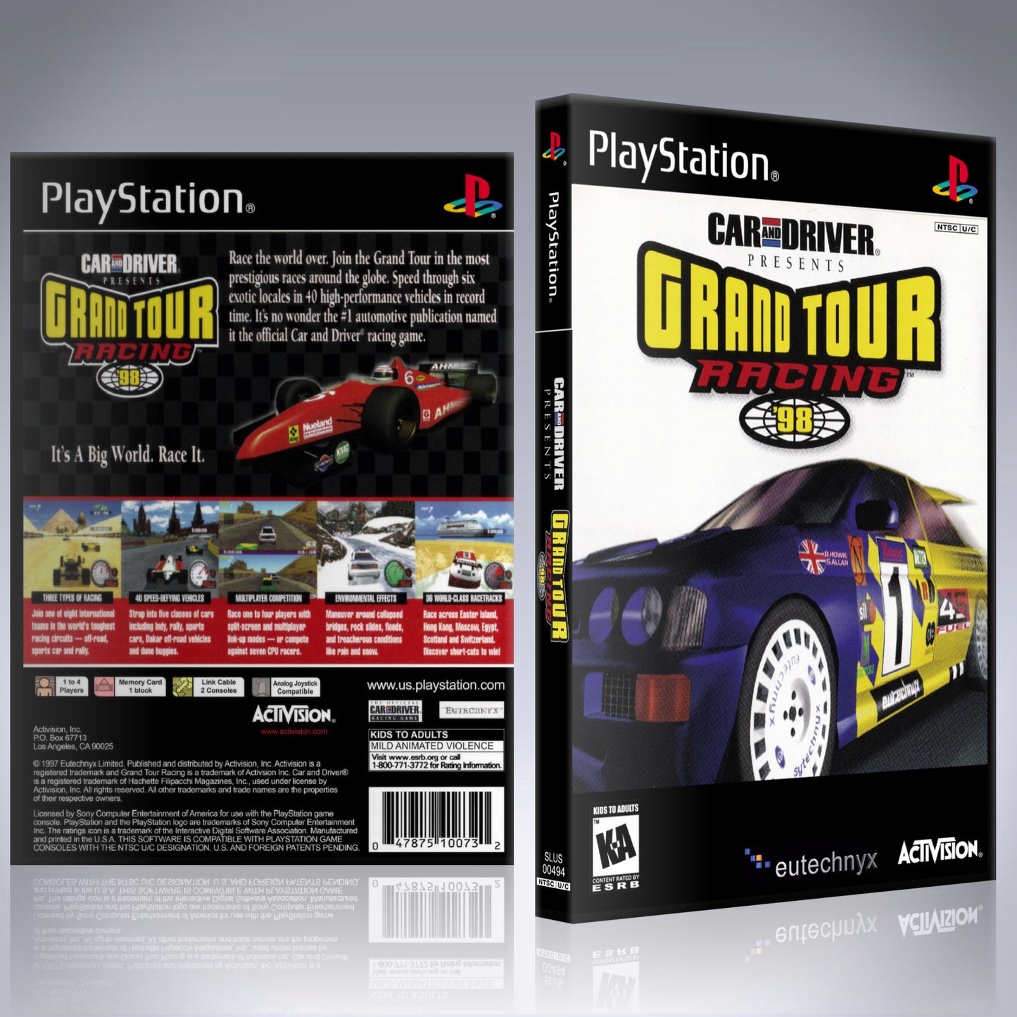 PS1 Case - NO GAME - Car and Driver Presents Grand Tour Racing 98