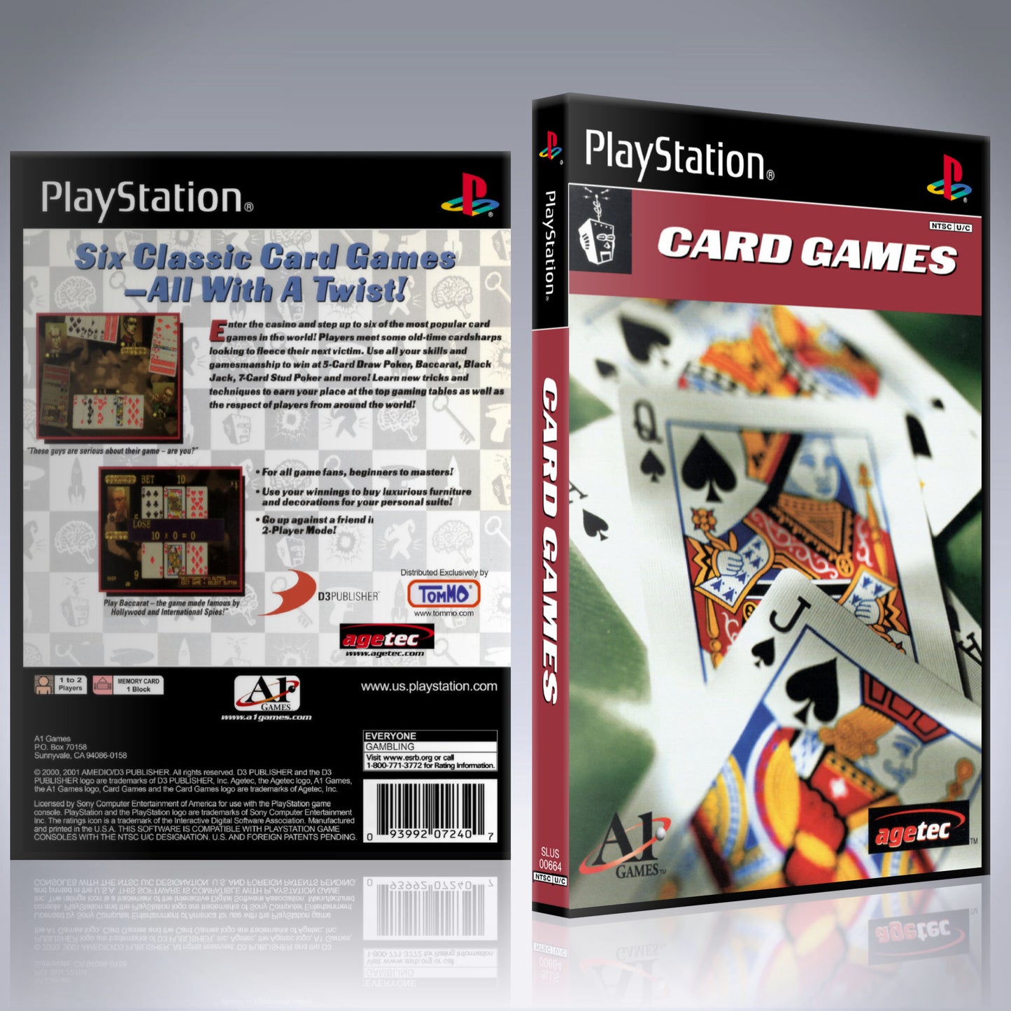PS1 Case - NO GAME - Card Games