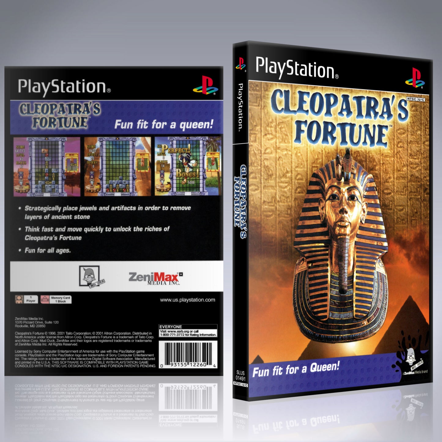 PS1 Case - NO GAME - Cleopatra's Fortune