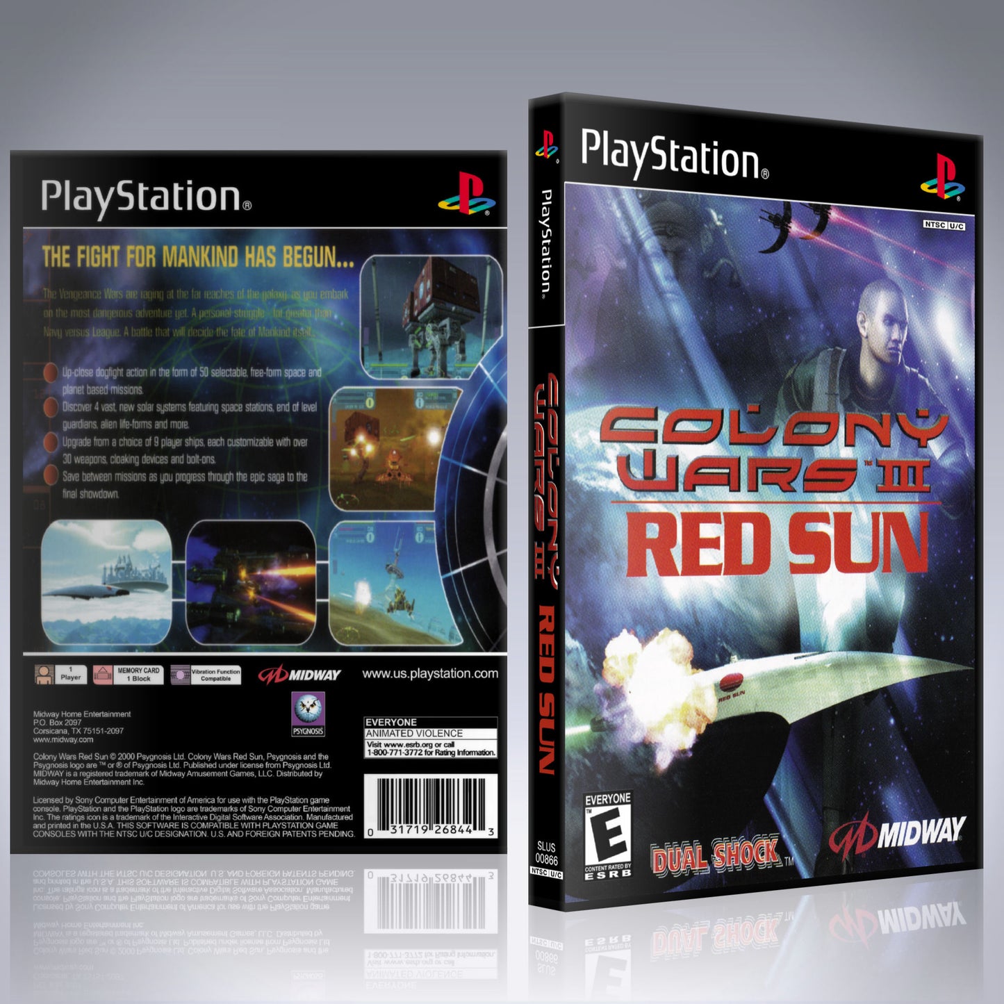 PS1 Case - NO GAME - Colony Wars III - Red Sun