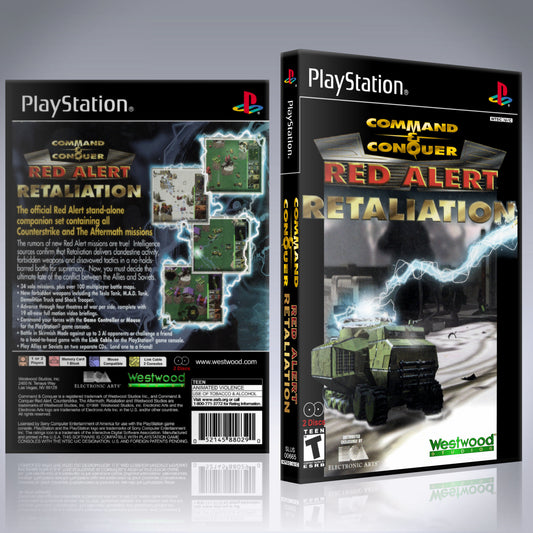 PS1 Case - NO GAME - Command and Conquer - Red Alert - Retaliation [2 Disc]