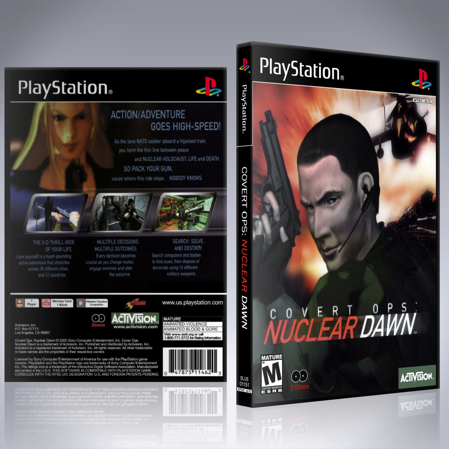 PS1 Case - NO GAME - Covert Ops - Nuclear Dawn [2 Disc]