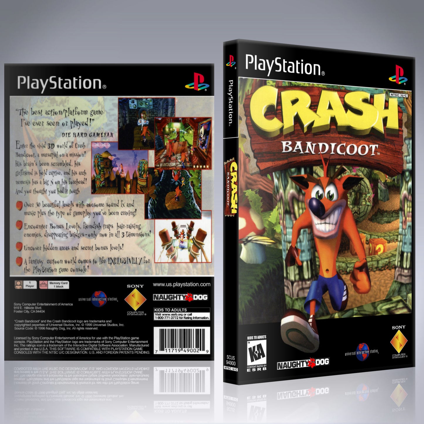 PS1 Case - NO GAME - Crash Bandicoot
