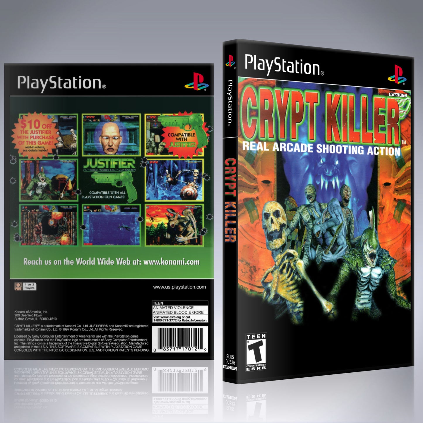 PS1 Case - NO GAME - Crypt Killer