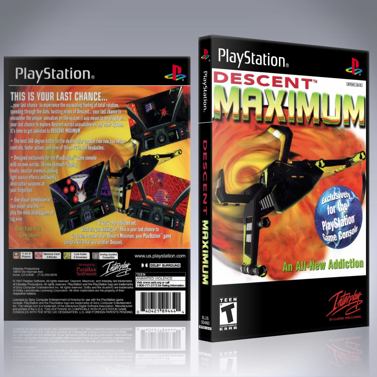 PS1 Case - NO GAME - Descent Maximum