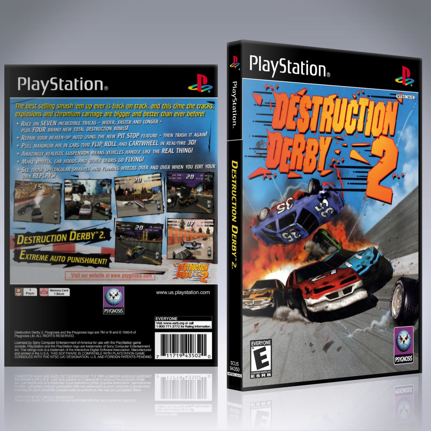 PS1 Case - NO GAME - Destruction Derby 2