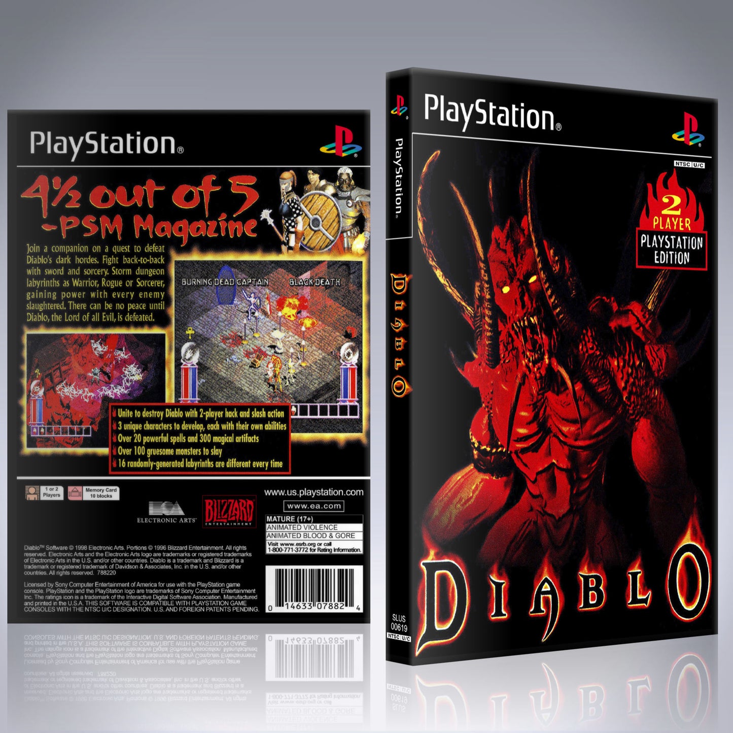 PS1 Case - NO GAME - Diablo