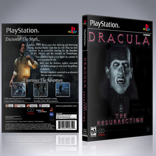 PS1 Case - NO GAME - Dracula - The Resurrection [2 Disc]