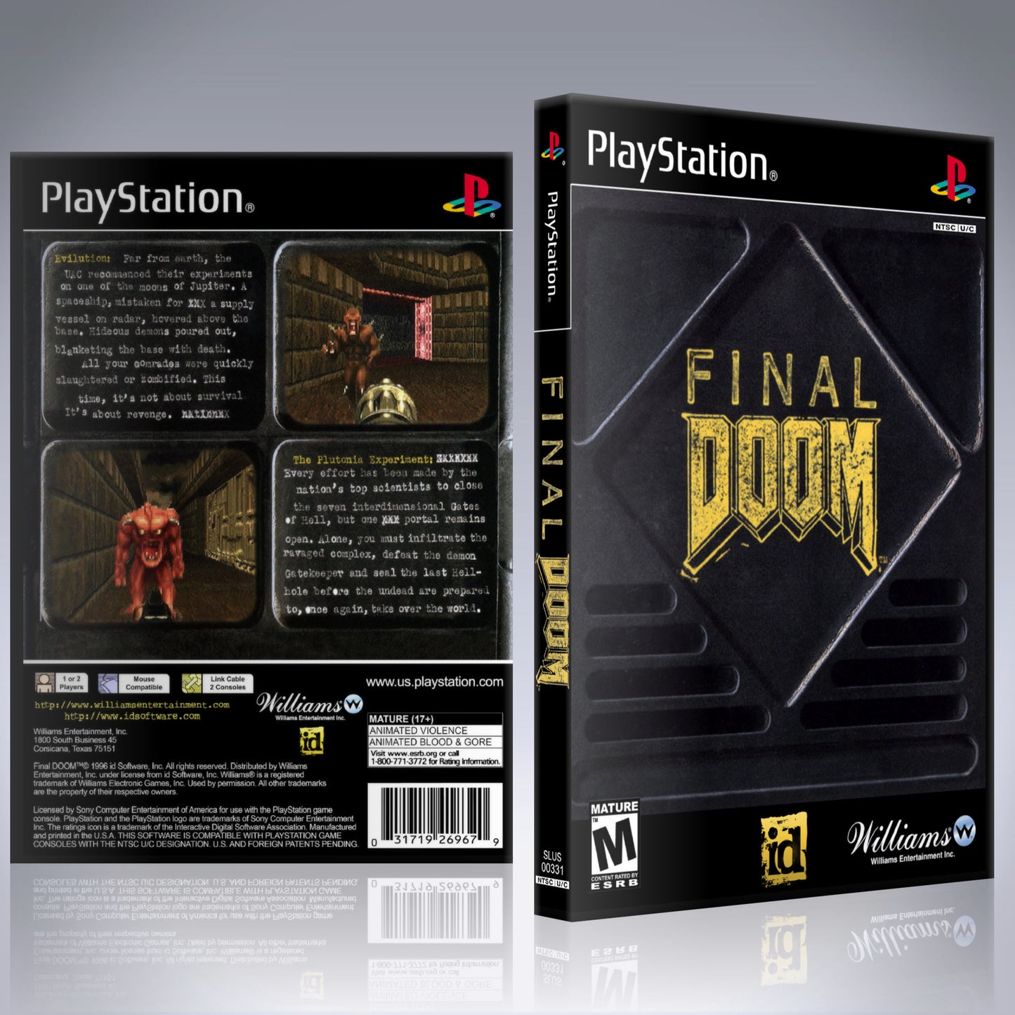 PS1 Case - NO GAME - Final Doom