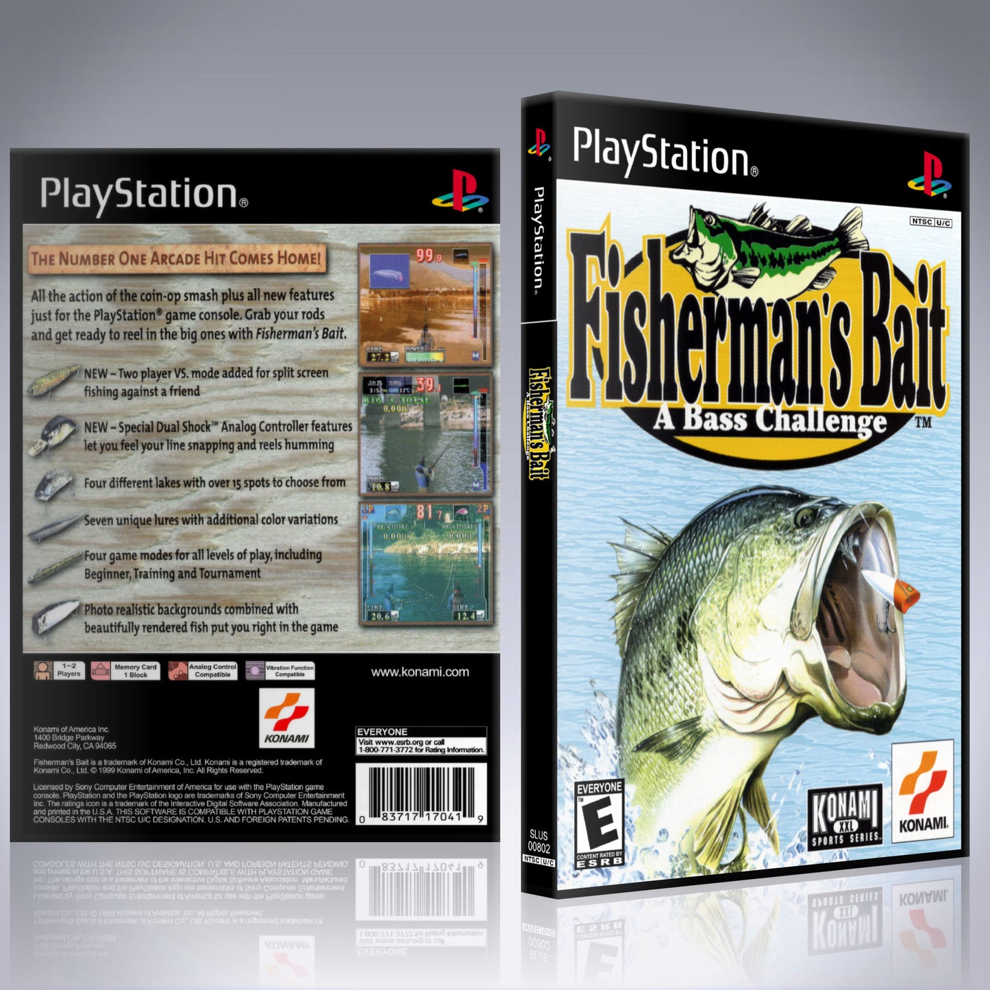PS1 Case - NO GAME - Fisherman's Bait - A Bass Challenge