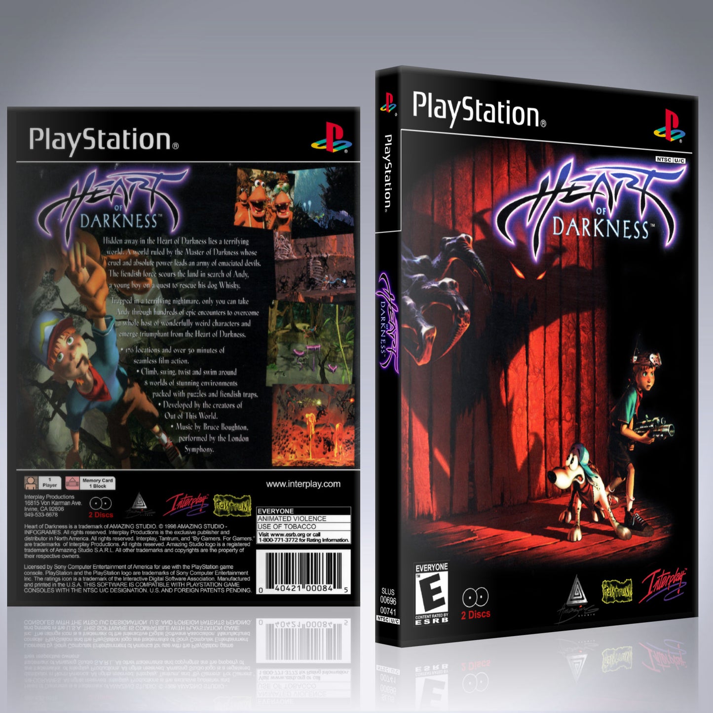 PS1 Case - NO GAME - Heart of Darkness [2 Disc]