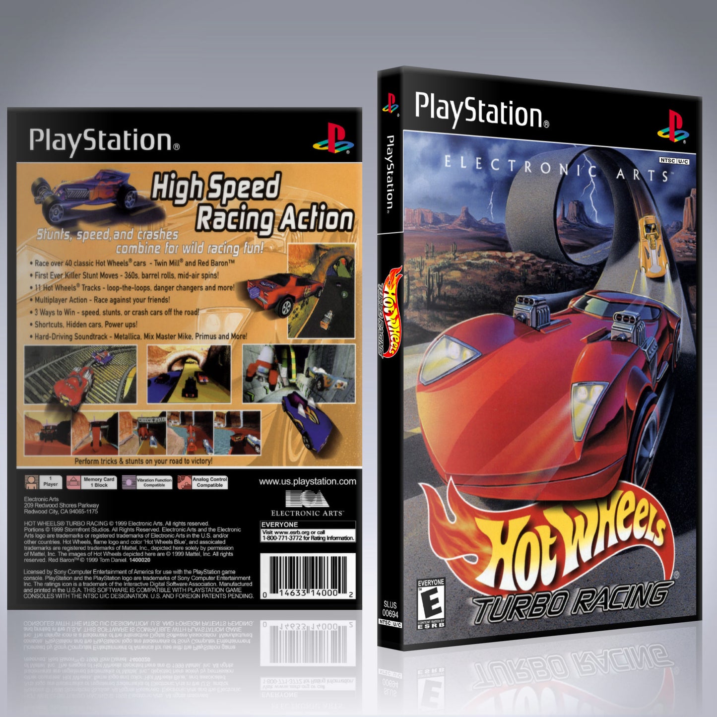 PS1 Case - NO GAME - Hot Wheels Turbo Racing