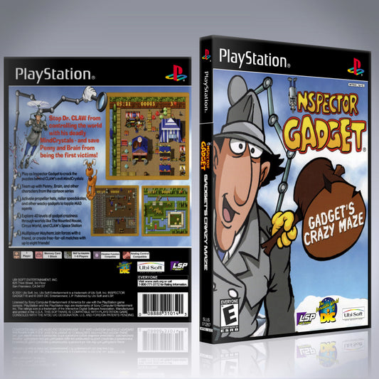 PS1 Case - NO GAME - Inspector Gadget - Gadget's Crazy Maze