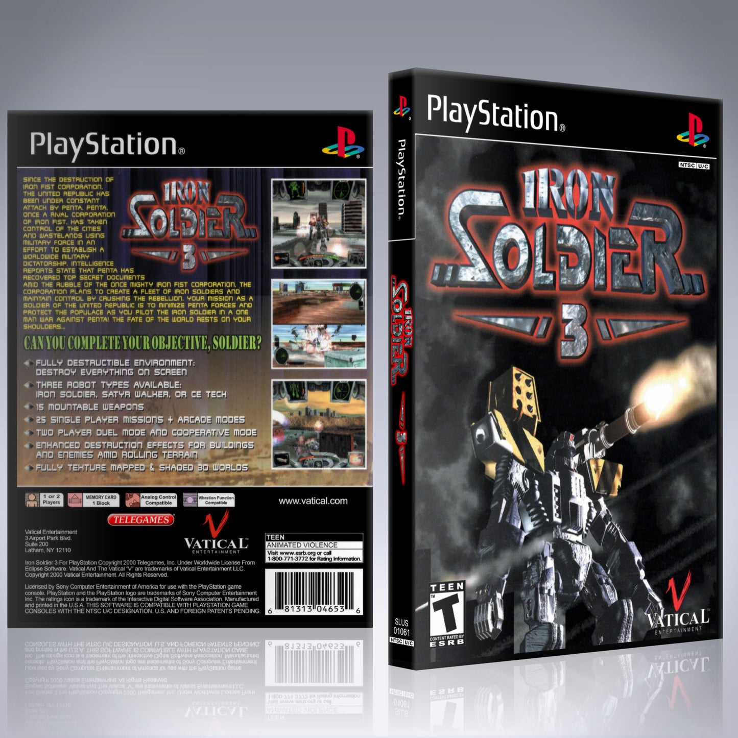 PS1 Case - NO GAME - Iron Soldier 3