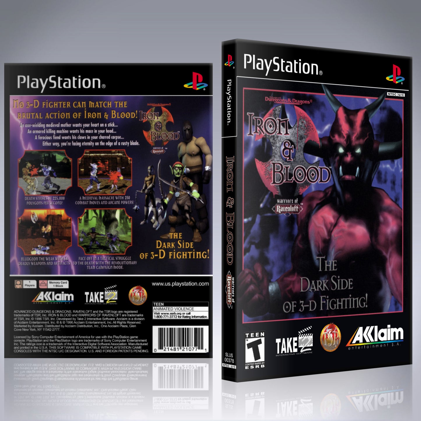 PS1 Case - NO GAME - Iron and Blood