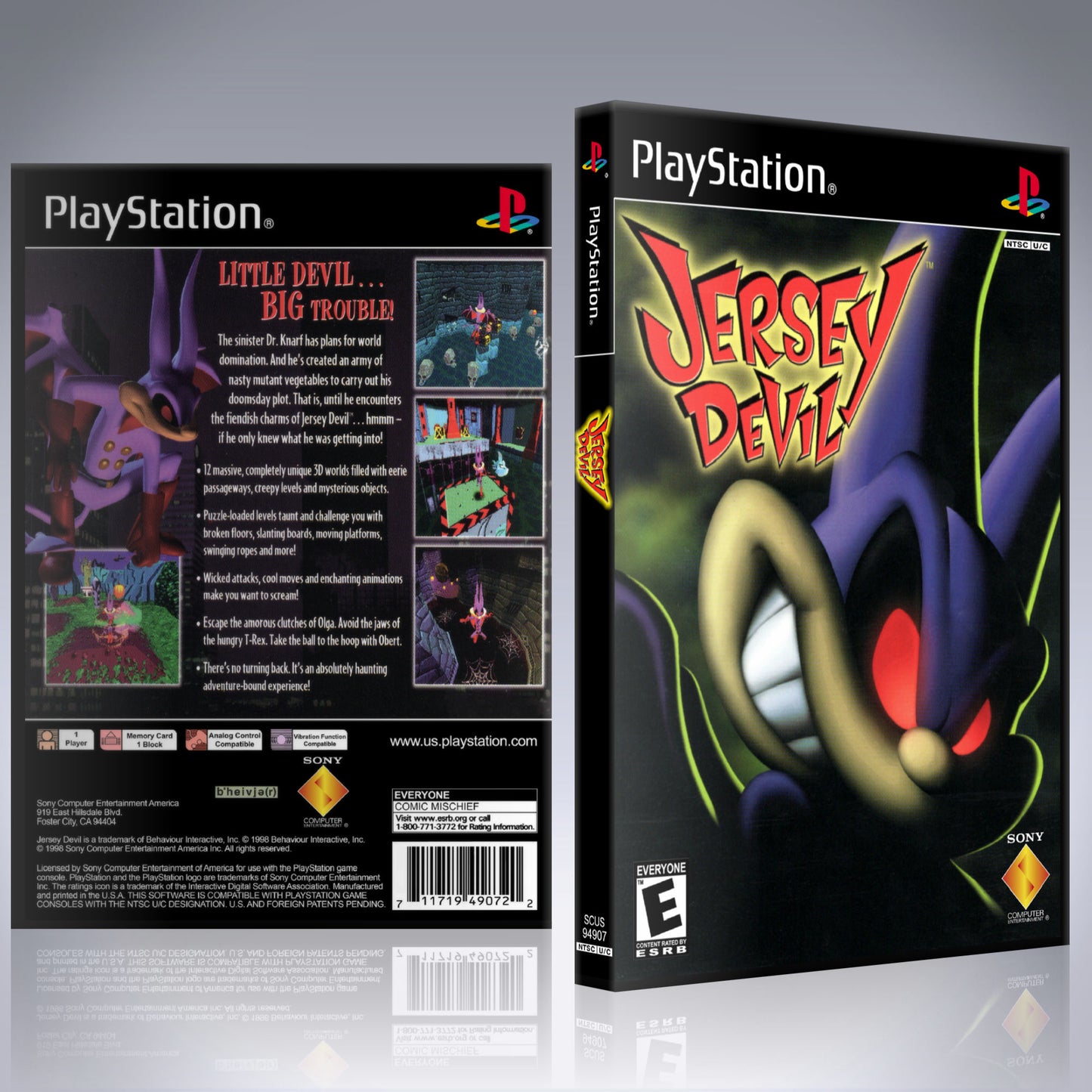 PS1 Case - NO GAME - Jersey Devil