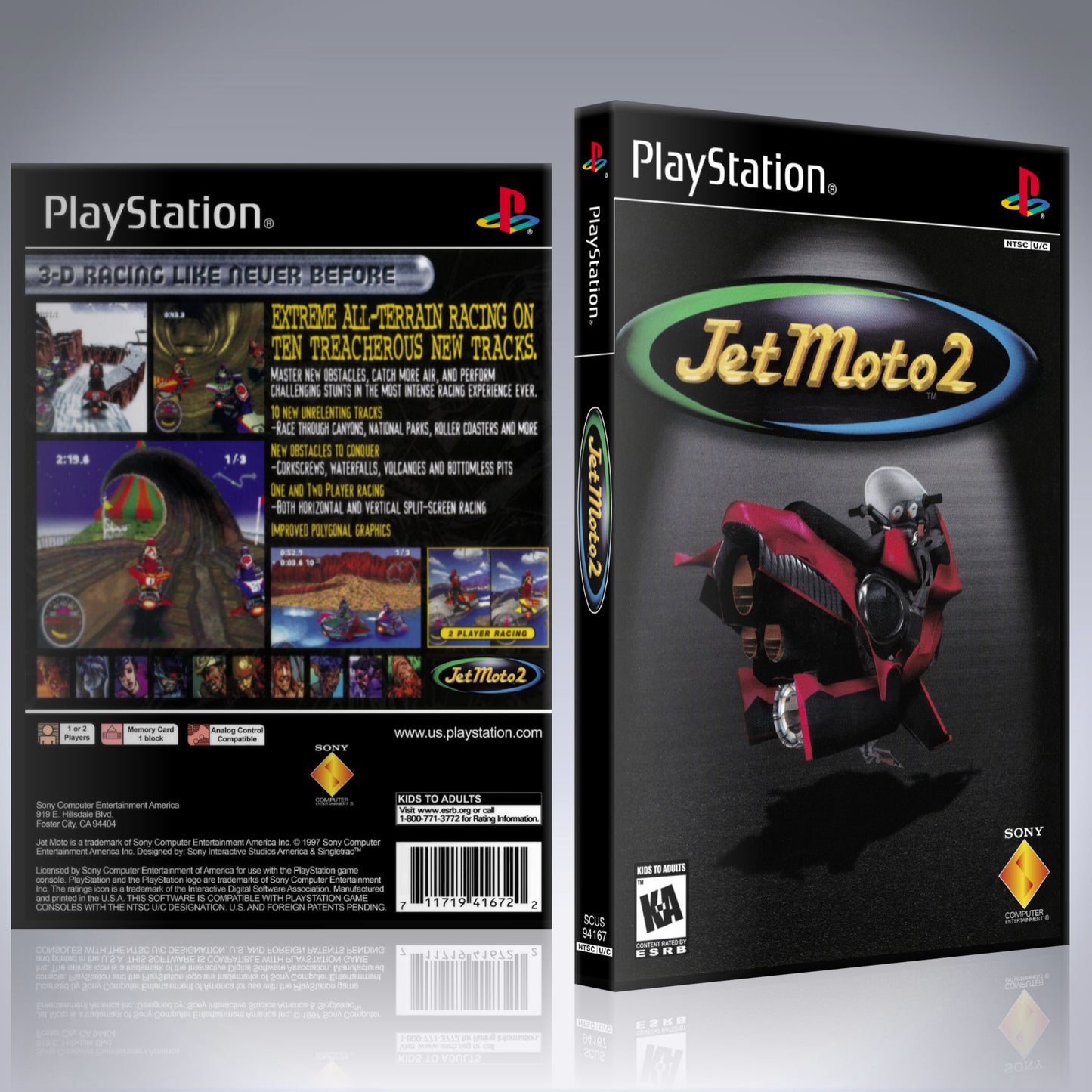 PS1 Case - NO GAME - Jet Moto 2