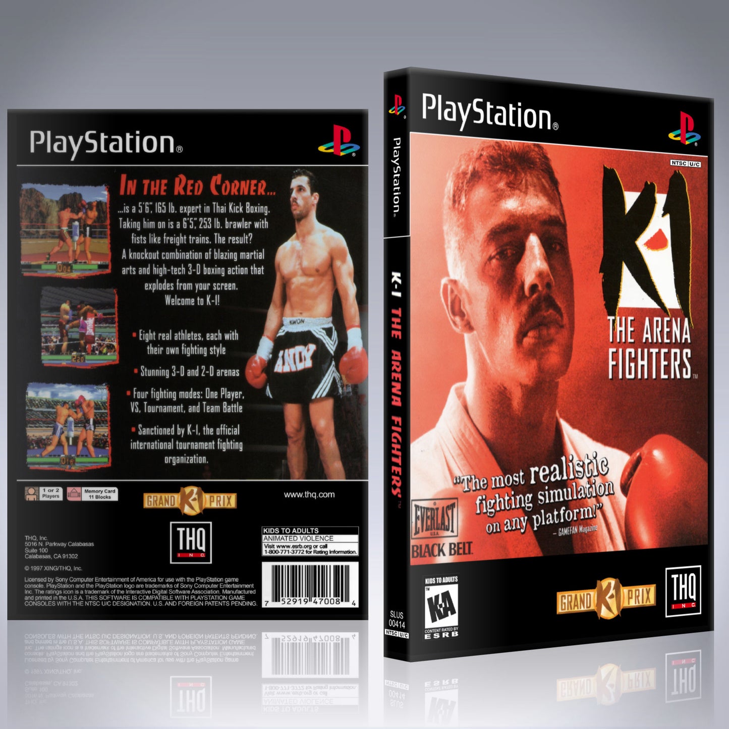 PS1 Case - NO GAME - K-1 The Arena Fighters