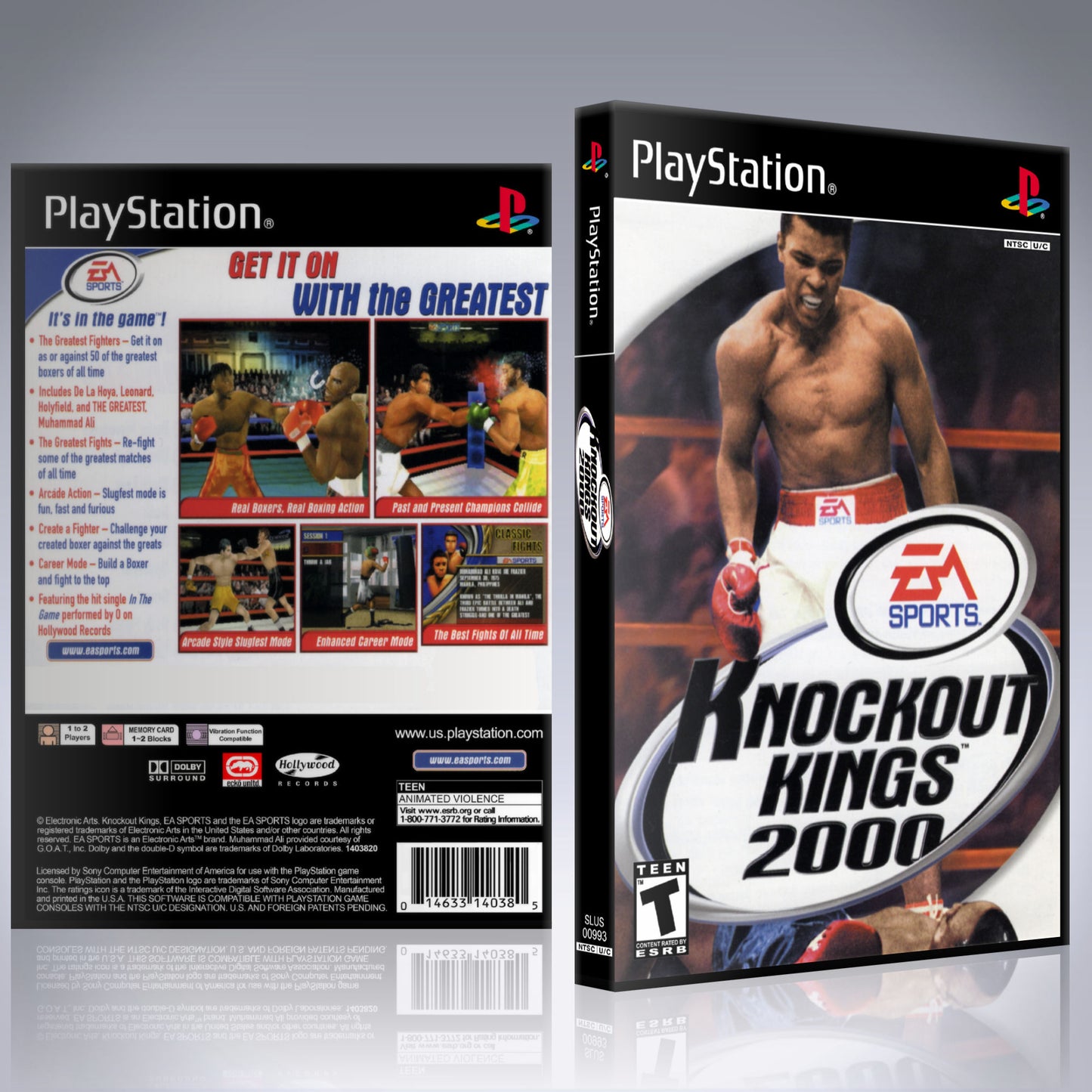 PS1 Case - NO GAME - Knockout Kings 2000