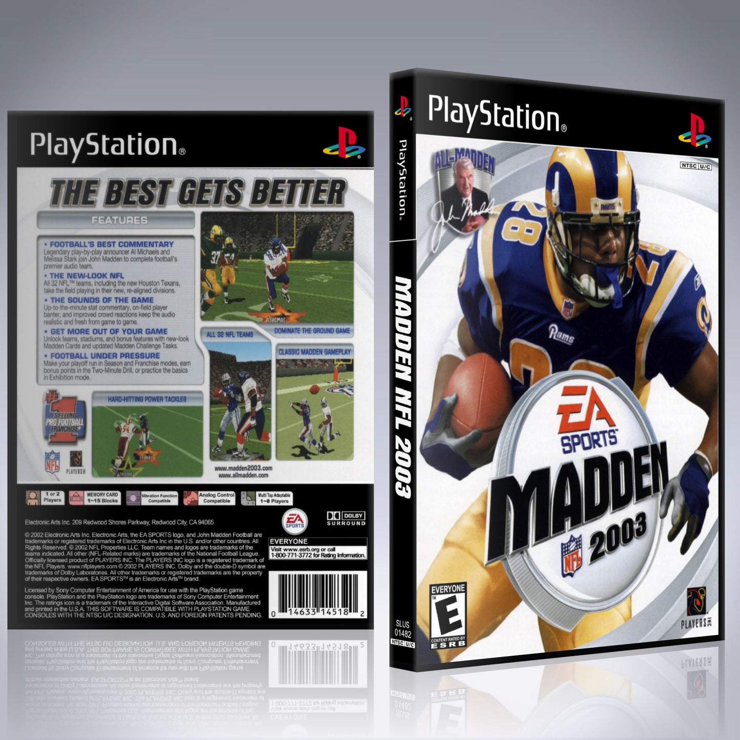 PS1 Case - NO GAME - Madden NFL 2003