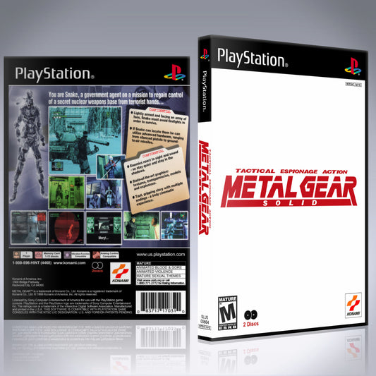 PS1 Case - NO GAME - Metal Gear Solid [2 Disc]