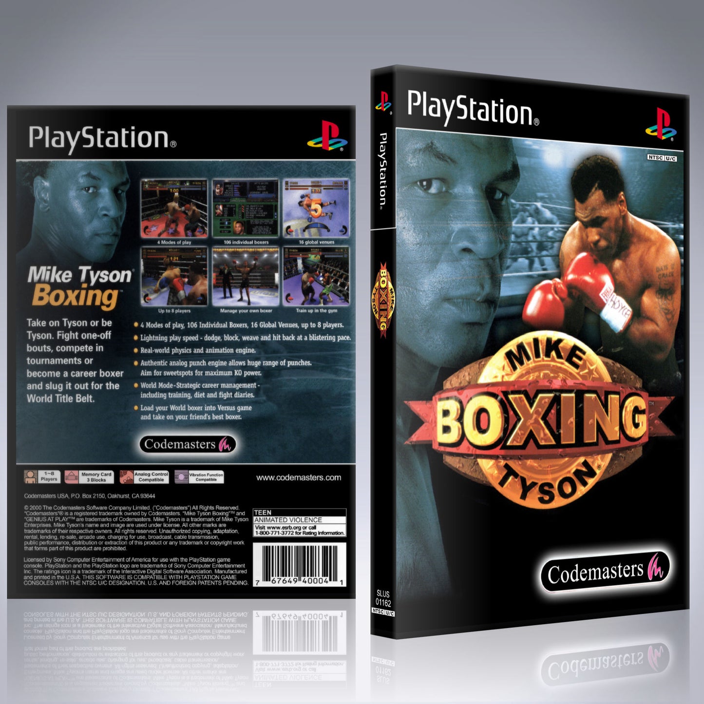 PS1 Case - NO GAME - Mike Tyson Boxing