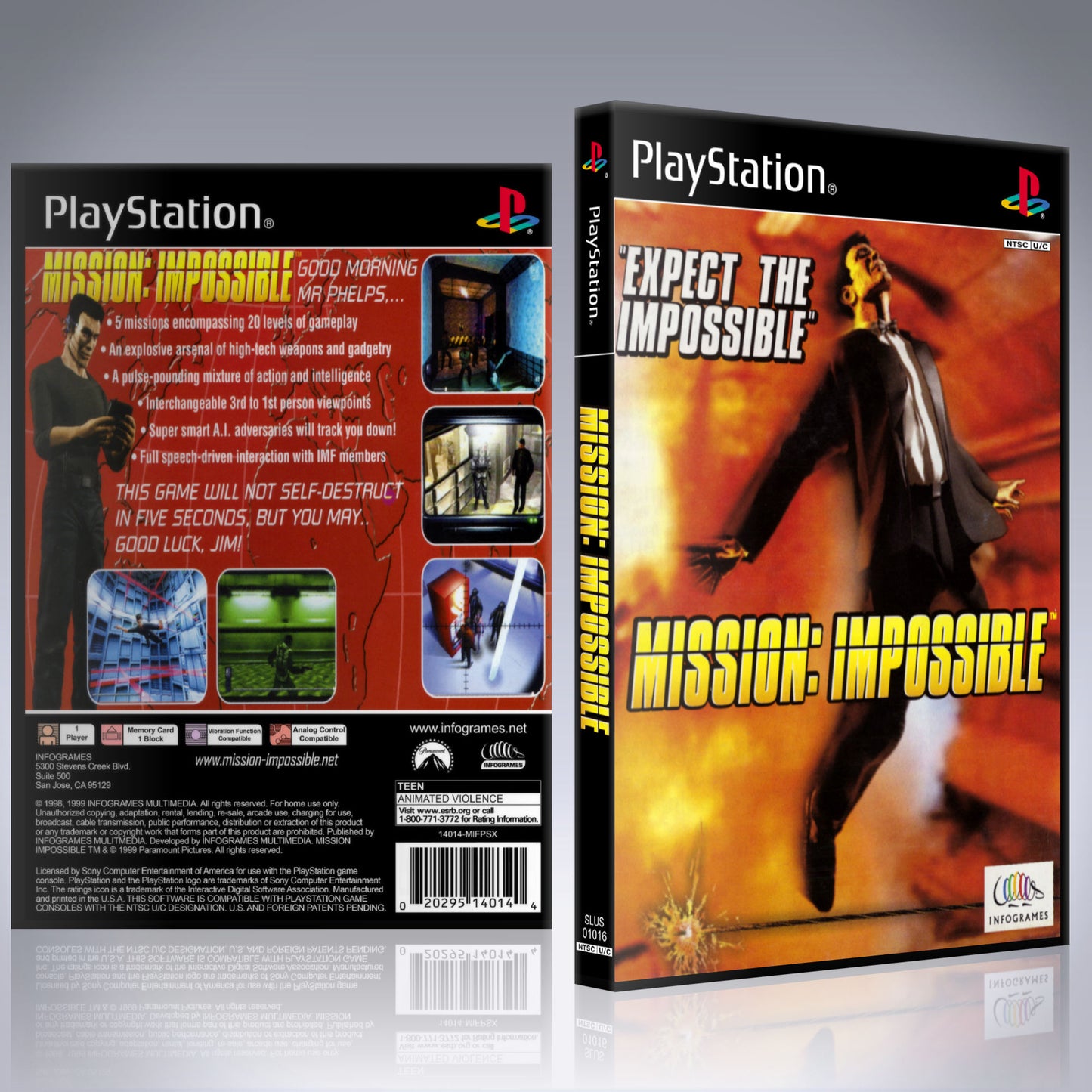 PS1 Case - NO GAME - Mission Impossible