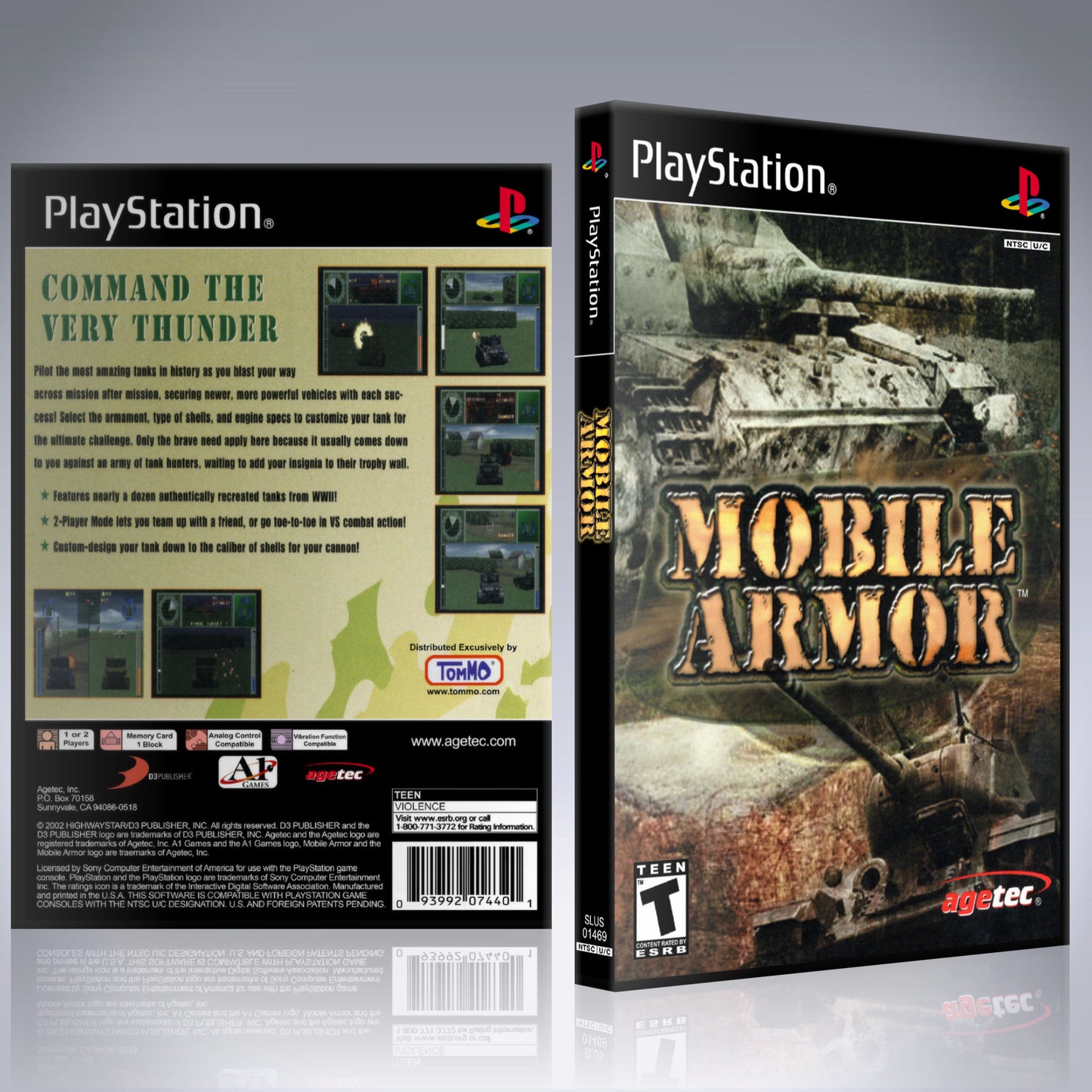 PS1 Case - NO GAME - Mobile Armor