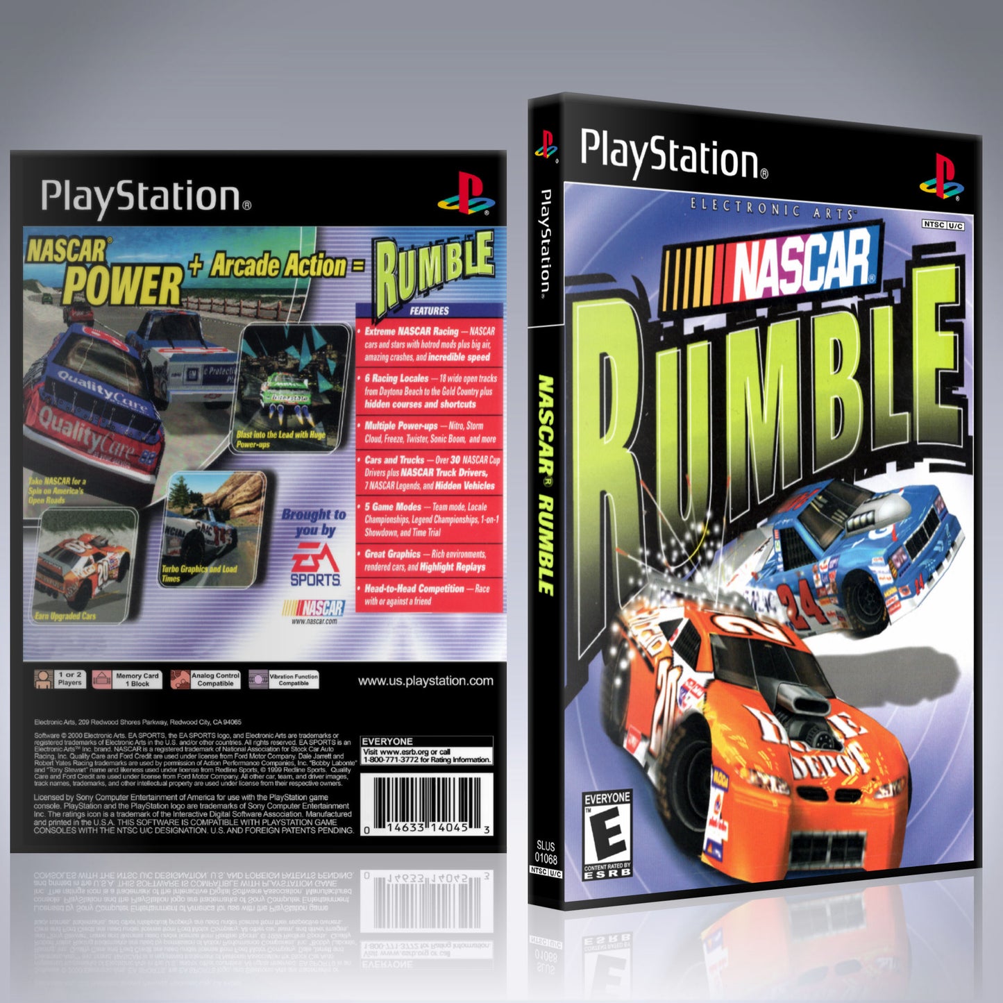 PS1 Case - NO GAME - NASCAR Rumble