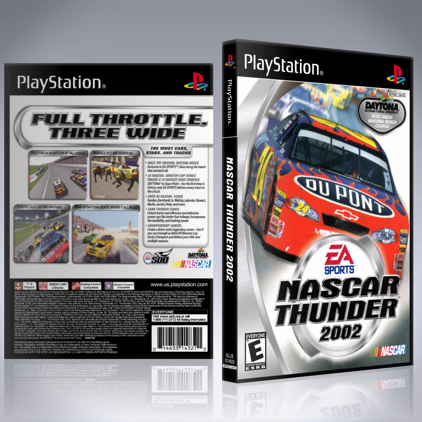 PS1 Case - NO GAME - NASCAR Thunder 2002