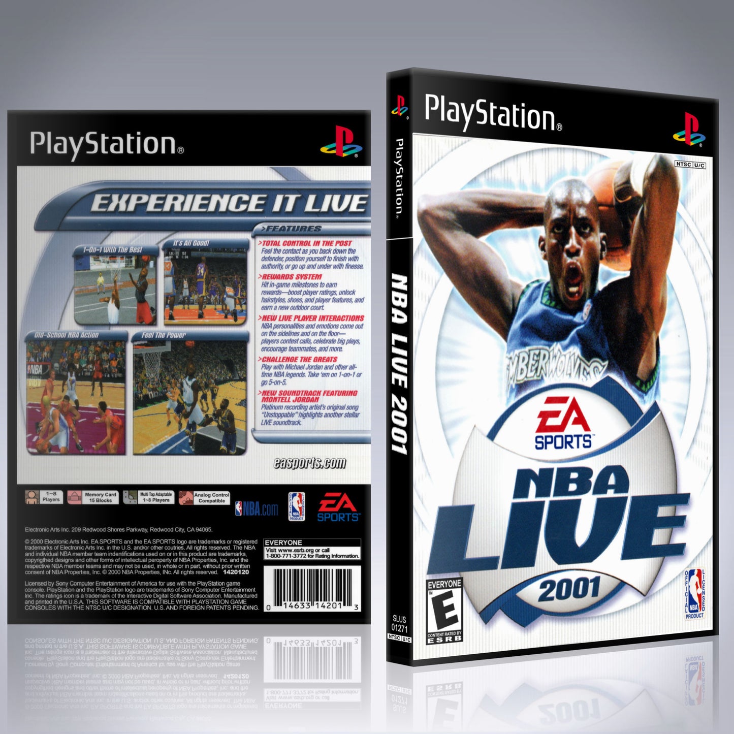 PS1 Case - NO GAME - NBA Live 2001