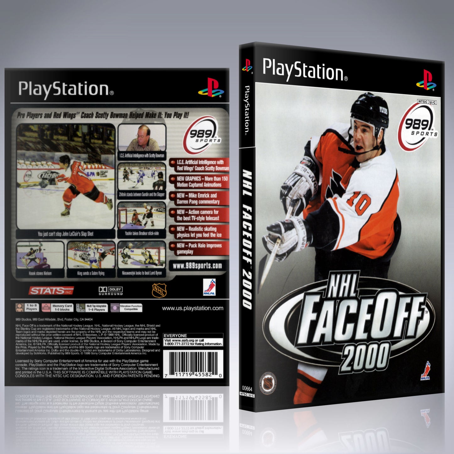 PS1 Case - NO GAME - NHL FaceOff 2000