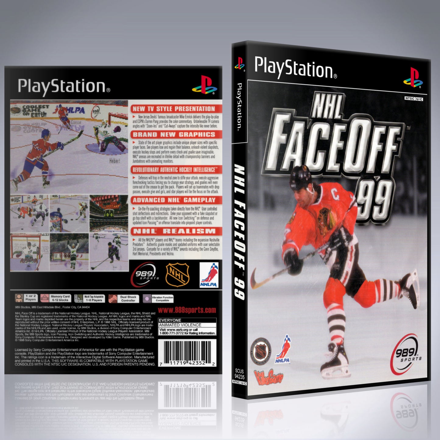 PS1 Case - NO GAME - NHL FaceOff 99