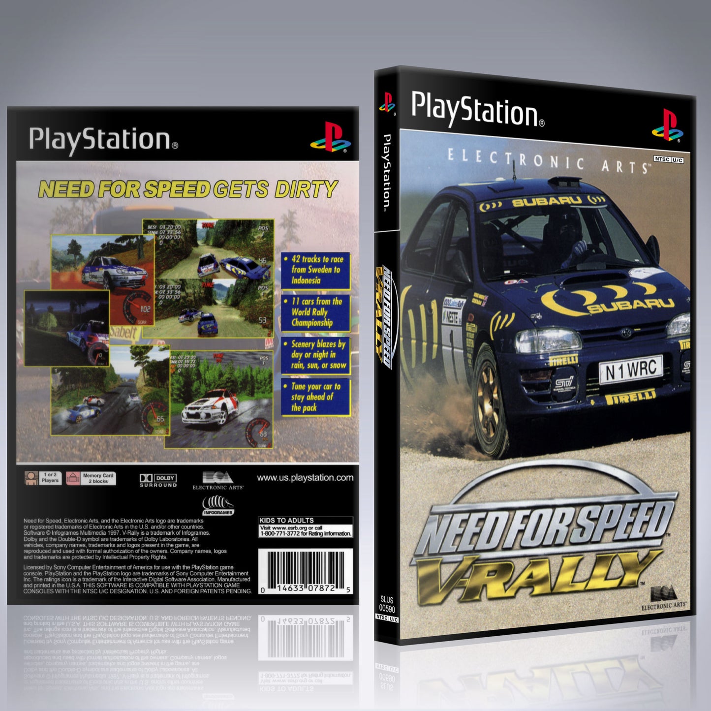 PS1 Case - NO GAME - Need for Speed - V-Rally