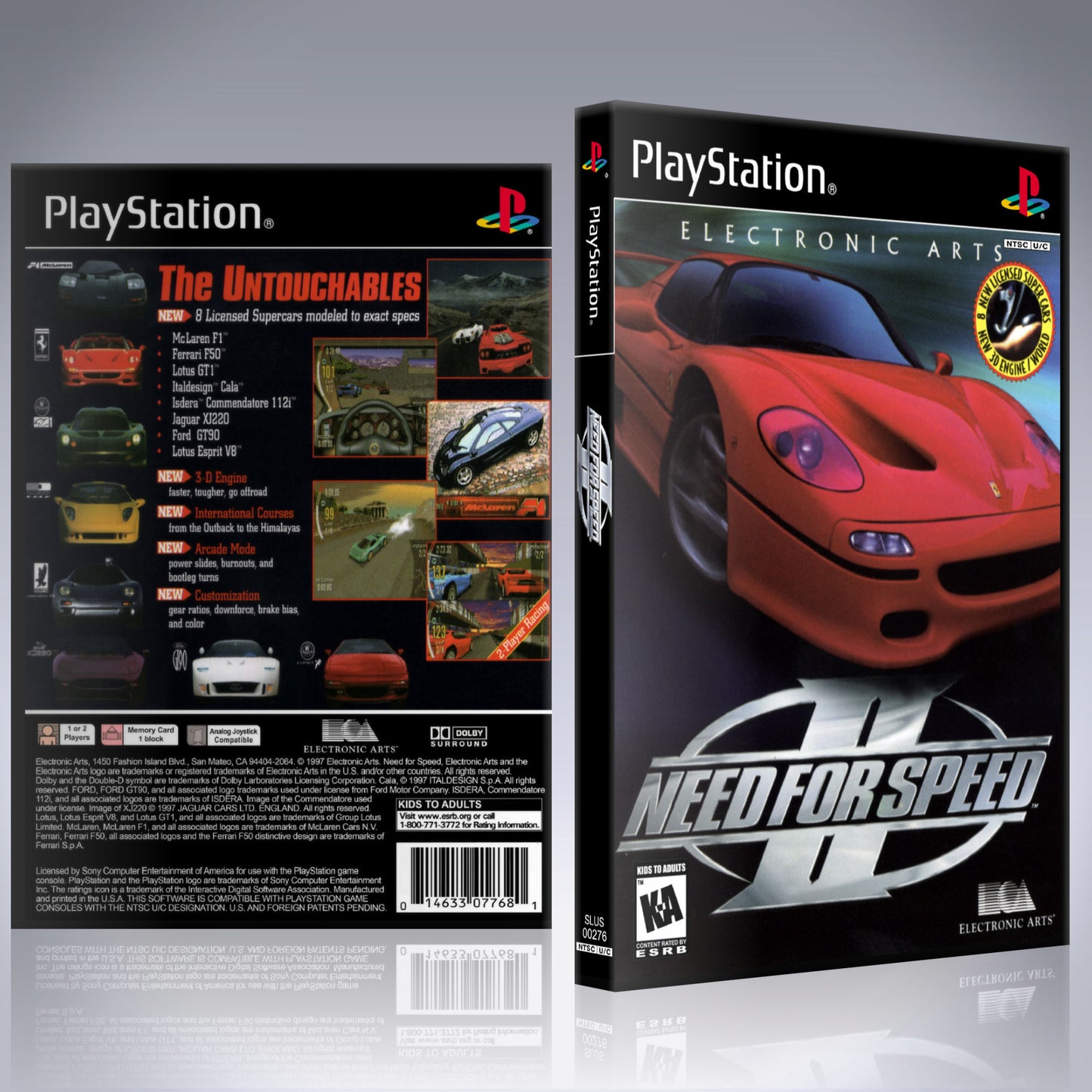 PS1 Case - NO GAME - Need for Speed II