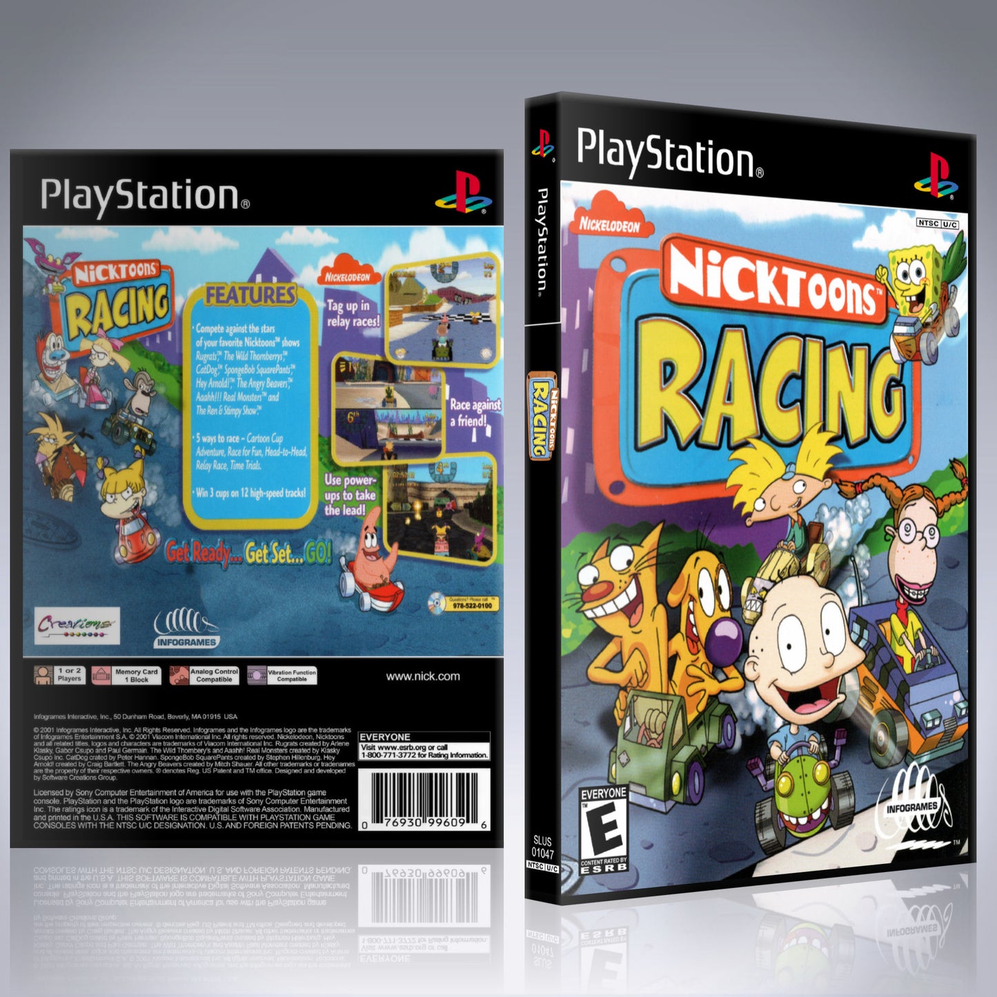 PS1 Case - NO GAME - Nicktoons Racing