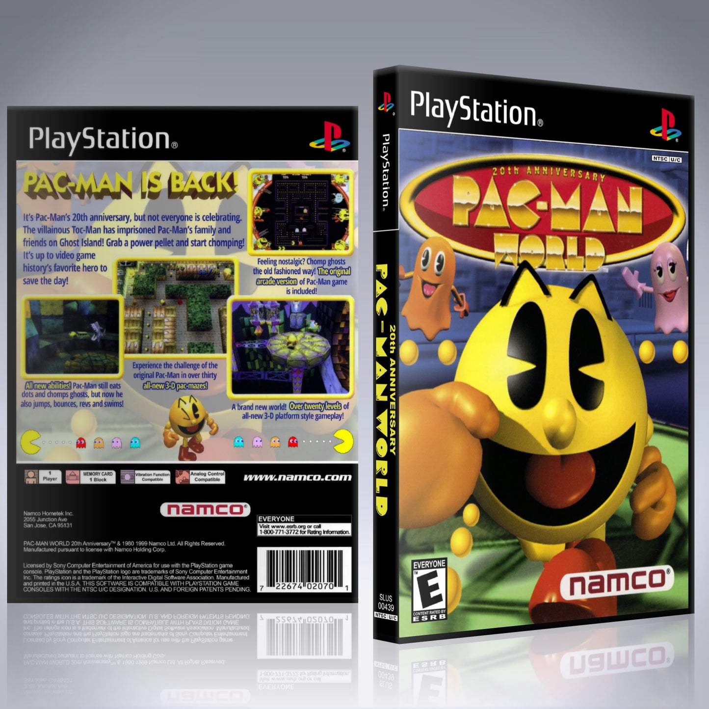 PS1 Case - NO GAME - Pac-Man World - 20th Anniversary