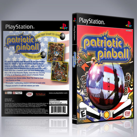 PS1 Case - NO GAME - Patriotic Pinball