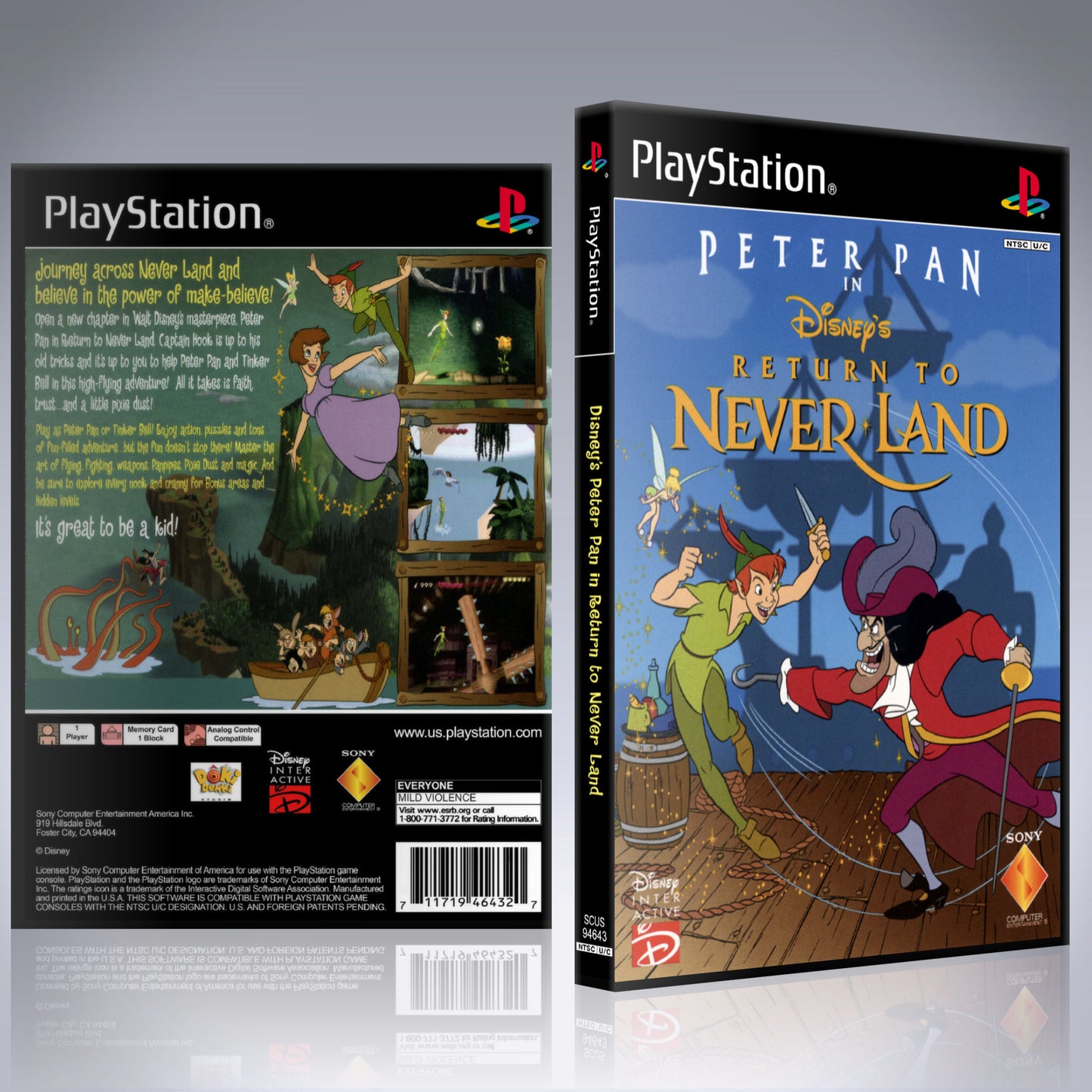 PS1 Case - NO GAME - Peter Pan Return to Neverland