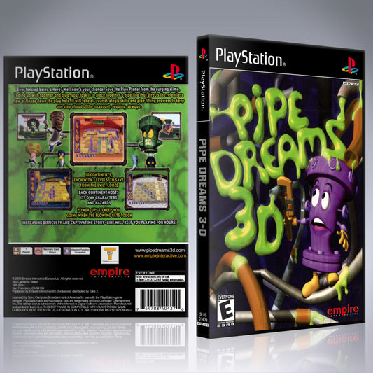 PS1 Case - NO GAME - Pipe Dreams 3D
